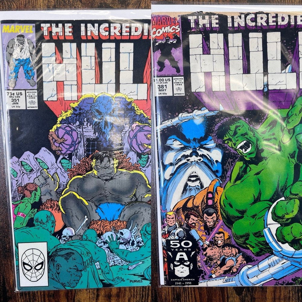 Lot Of 2 Incredible Hulk #351‎ #381 (Marvel) Peter David Mr. Fixit